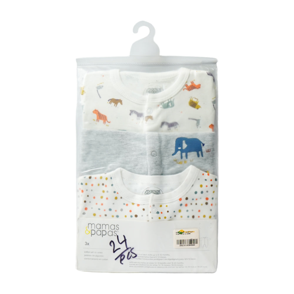 BOYS L/S 3PC SLEEP SUIT M & P IR SU-21 6-9M