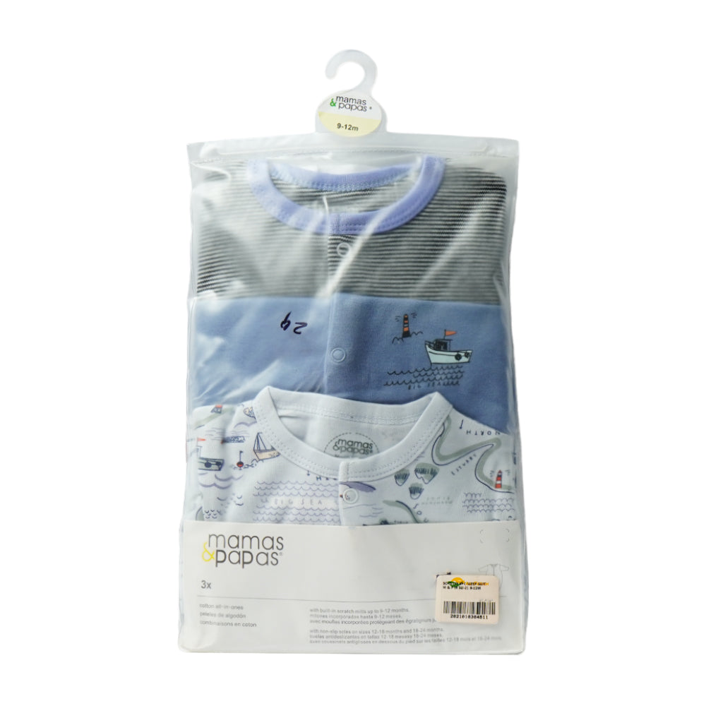 BOYS L/S 3PC SLEEP SUIT M & P IR SU-21 9-12M