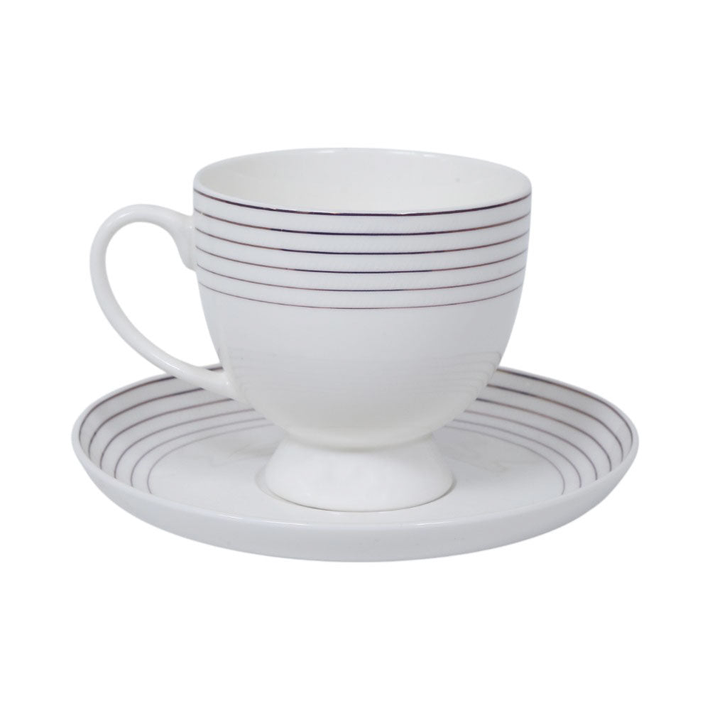 CUP & SAUCER BONE CHINA MORE & MORE FD007 AW (Pack of 6)