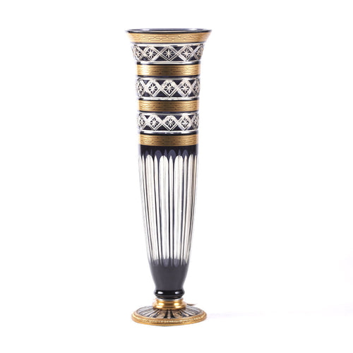 Vase Crystal Brass Ir E9-V1145-1 Jsc18-831