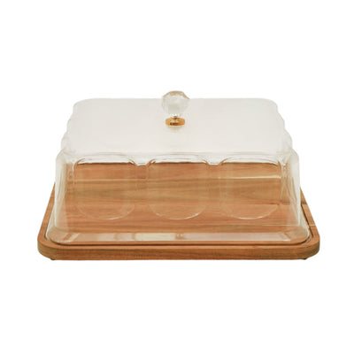 DISH CAKE ACRYLIC WOOD BASE MSJX4107MX