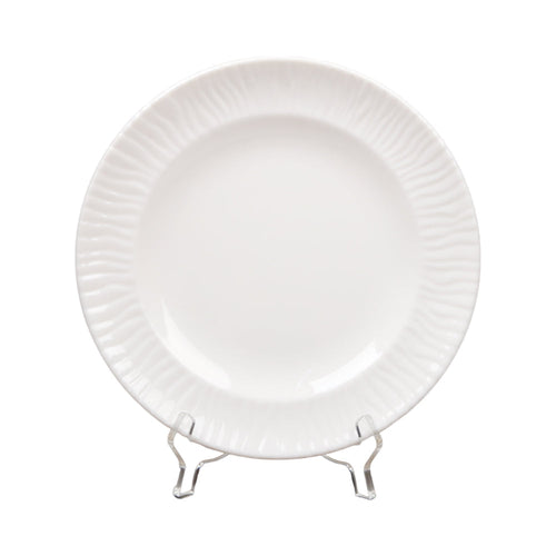 PLATE DINNER MELAMINE EMBOSSED PEARL WHITE