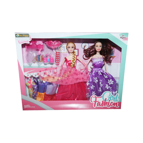 Th-42B Girl Fashion Twin Doll Set H.D