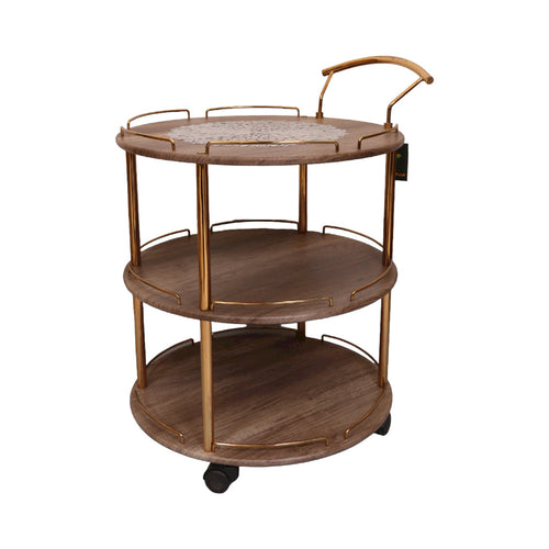 Round Shelf Khaki Gold