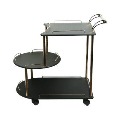 BAGGI TEA TROLLEY BLACK GOLDEN