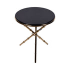 ROUND TABLE GOLDEN ITALIAN STYLE BLACK
