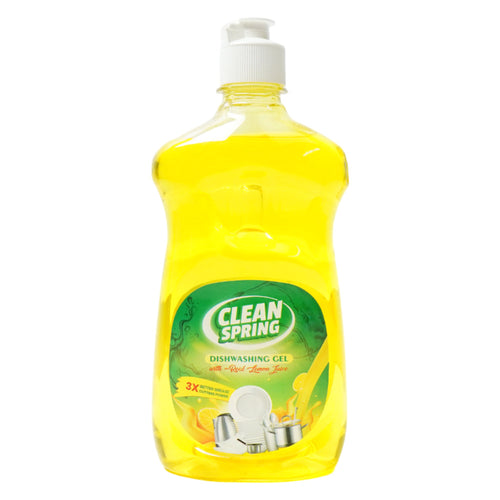 CLEAN SPRING DISH WASH LIQUID LEMON 500 ML