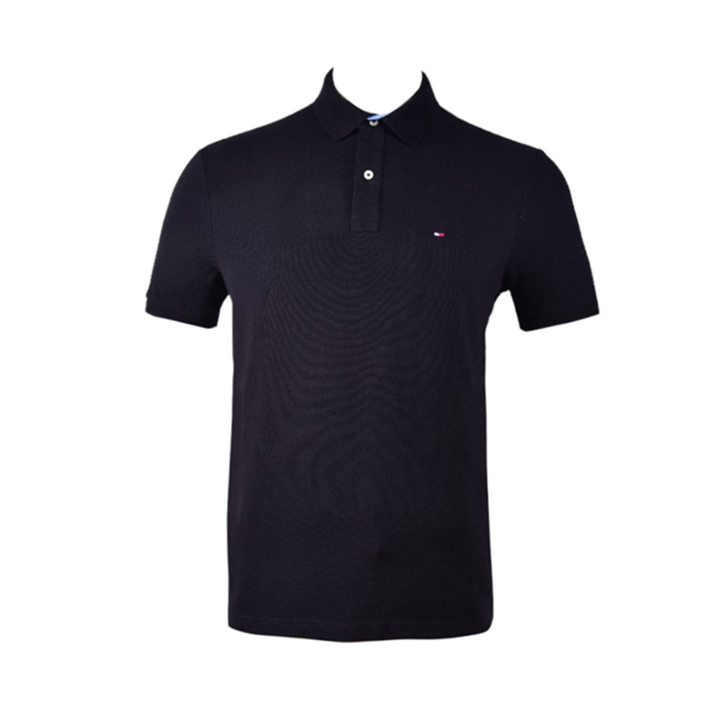 TH MEN S/S POLO SHIRT 7803120-078 BLK M (IR)