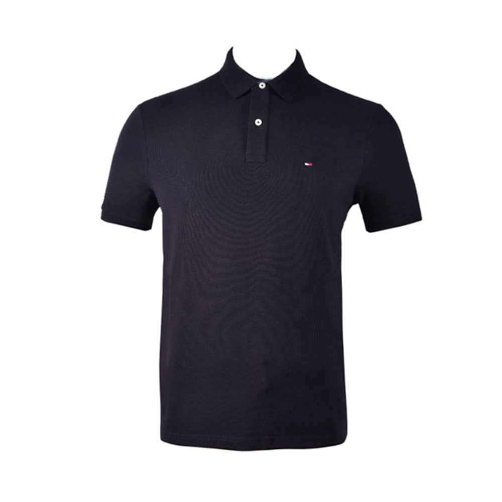 TH MEN S/S POLO SHIRT 7802266-078 BLK M (IR)
