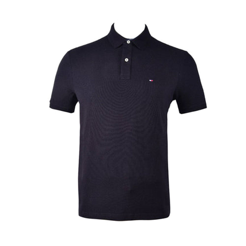 TH MEN S/S POLO SHIRT 7802266-078 BLK M (IR)