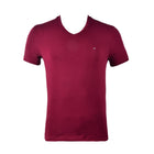 TH MEN S/S V.NECK SHIRT 78J7086-602 MRN M (IR.S)