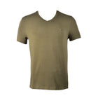 TH MEN S/S V.NECK SHIRT 78J7086-702 GRN L (IR.S)