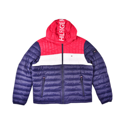 TH MEN L/S PUFFER JACKET 150AN555 RED/NVY L (IR.W)