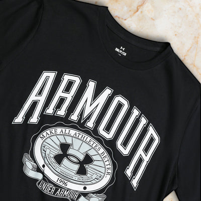 UA MEN S/S T.SHIRT 1379537-001 BLK S (IR.S)