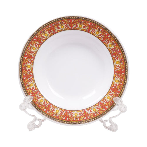 PLATE DEEP SMALL MELAMINE MEDUSA RED