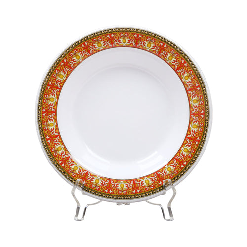 PLATE DEEP LARGE MELAMINE MEDUSA RED