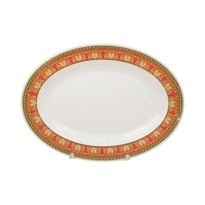 DISH RICE OVAL LARGE MELAMINE MEDUSA RED