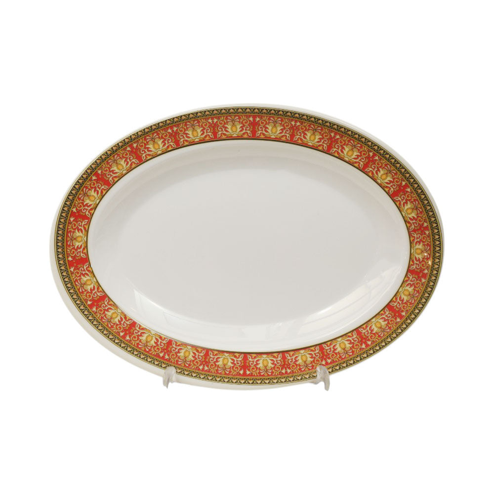 DISH RICE OVAL SMALL MELAMINE MEDUSA RED