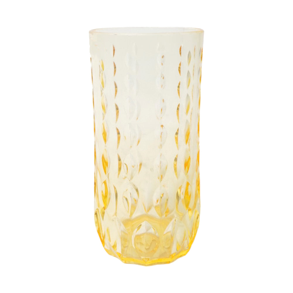 GLASS ACRYLIC WATER DROP CUT AC101-07 YELLOW (Pack 6)