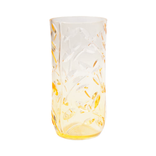 GLASS ACRYLIC LEAVES CUT AC102-07 YELLOW (Pack 6)