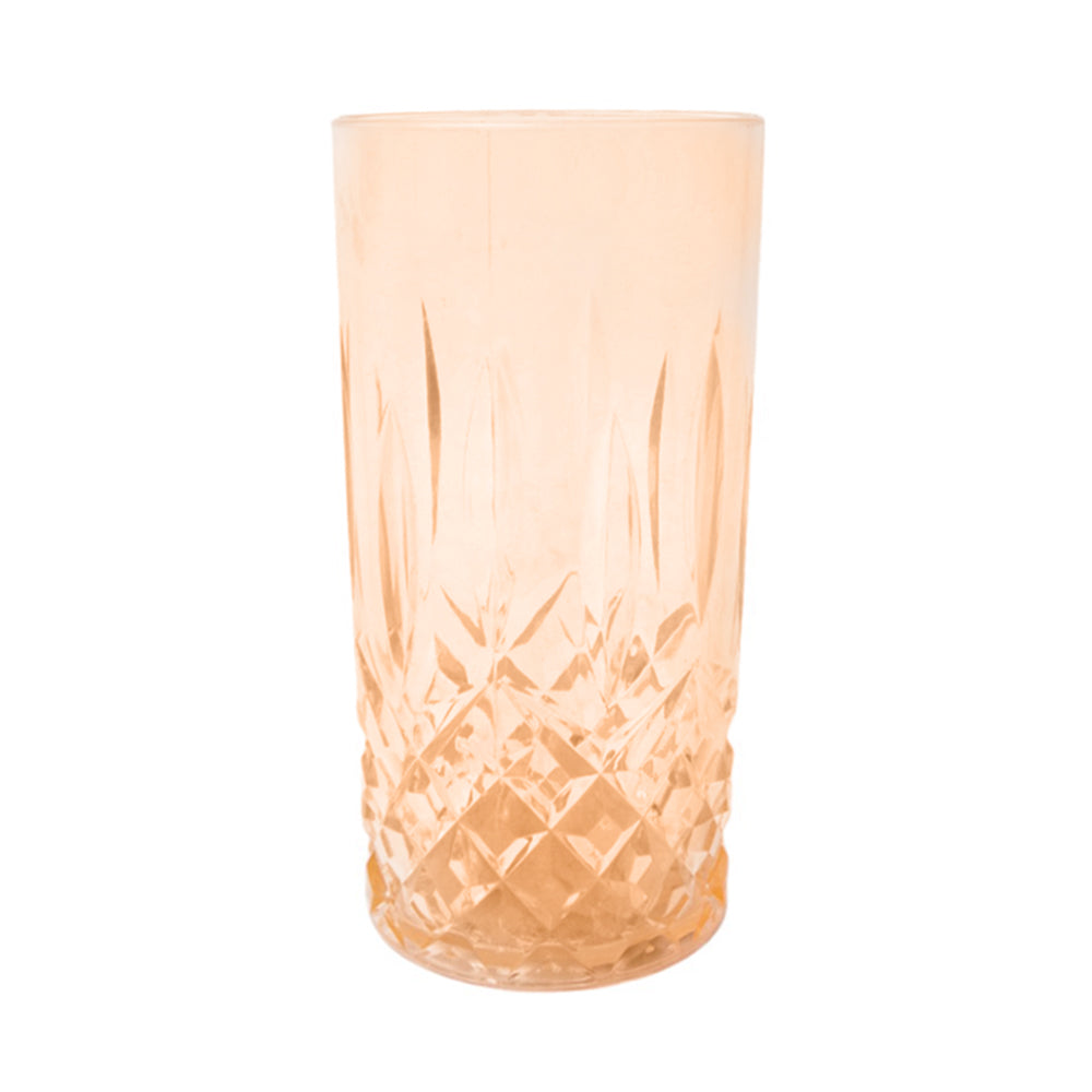 GLASS ACRYLIC DIAMOND CUT AC103-02 PINK (Pack 6)