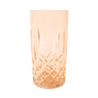 GLASS ACRYLIC DIAMOND CUT AC103-02 PINK (Pack 6)