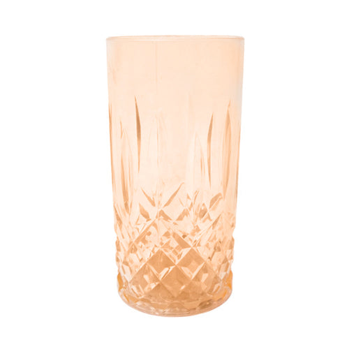 GLASS ACRYLIC DIAMOND CUT AC103-02 PINK (Pack 6)