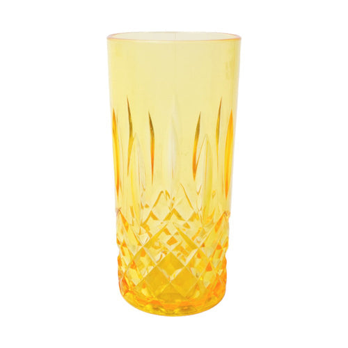 GLASS ACRYLIC DIAMOND CUT AC103-07 YELLOW (Pack 6)