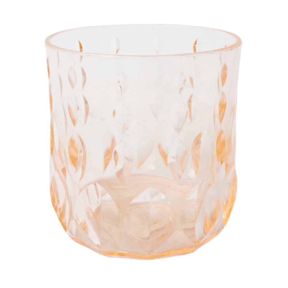 GLASS ACRYLIC WATER DROP CUT AC105-02 PINK (Pack 6)