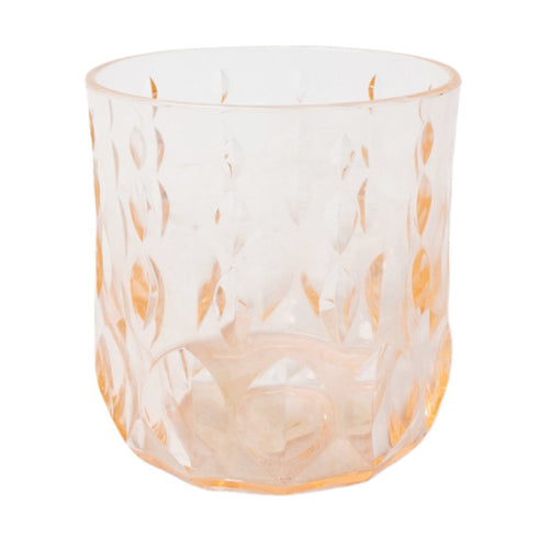 GLASS ACRYLIC WATER DROP CUT AC105-02 PINK (Pack 6)