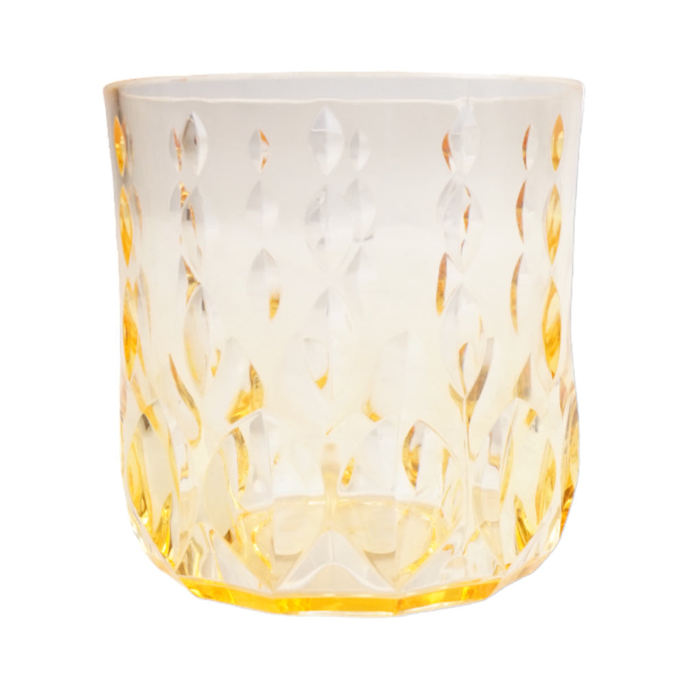 GLASS ACRYLIC WATER DROP CUT AC105-07 YELLOW (Pack 6)