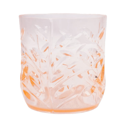 GLASS ACRYLIC LEAVES CUT AC106-02 PINK (Pack 6)