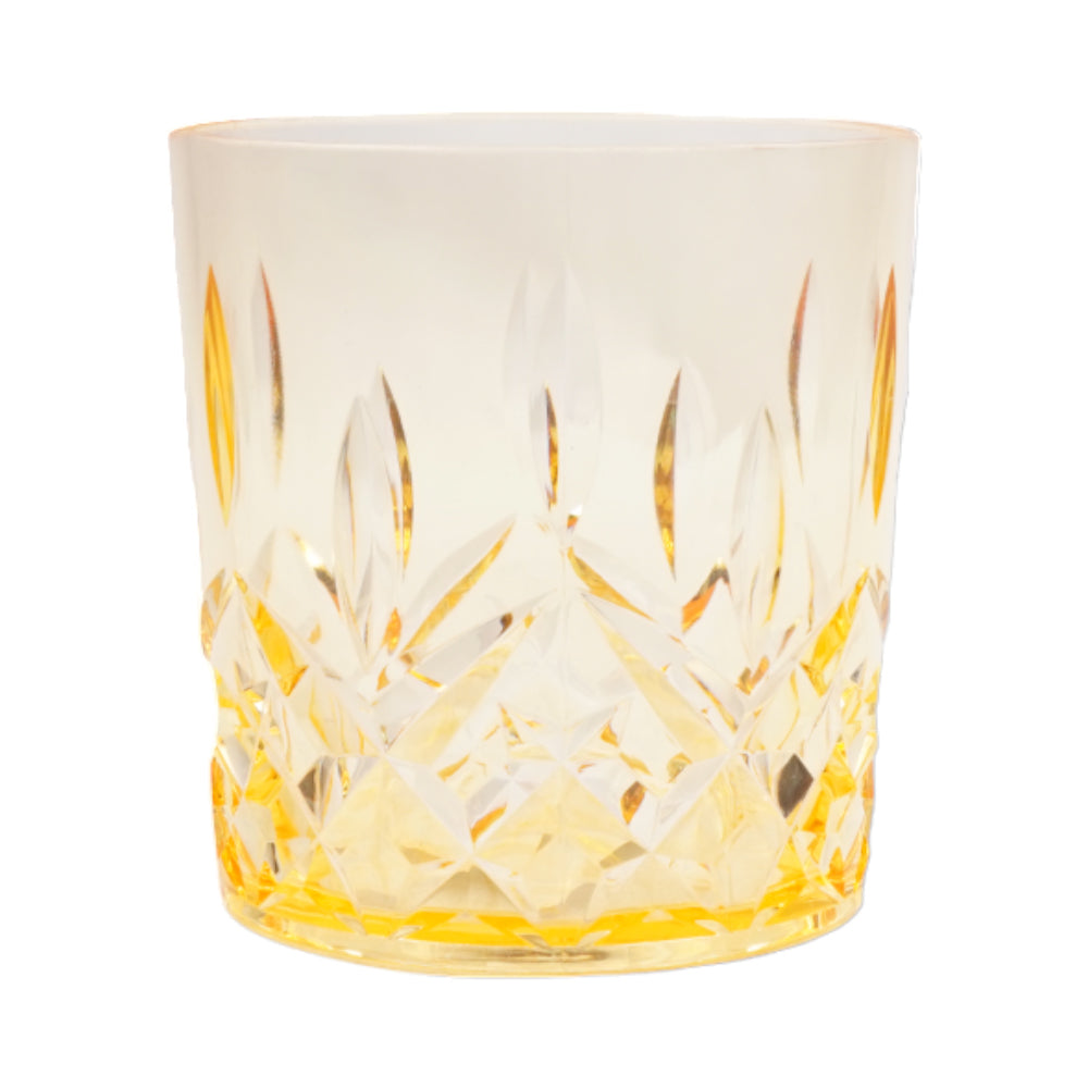 GLASS ACRYLIC DIAMOND CUT AC107-07 YELLOW (Pack 6)