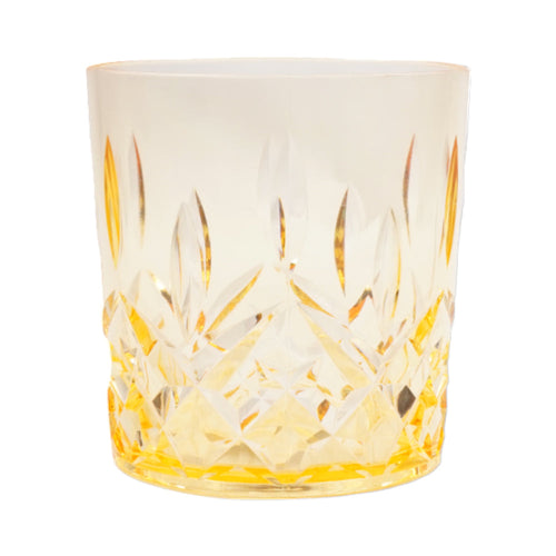 GLASS ACRYLIC DIAMOND CUT AC107-07 YELLOW (Pack 6)