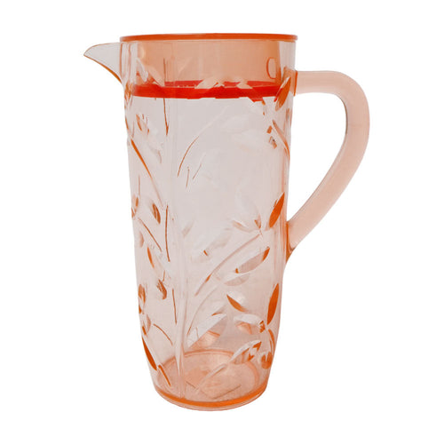 JUG ACRYLIC LEAVES CUT AC110-02 PINK