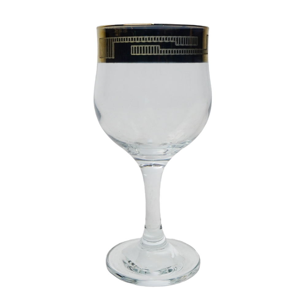 GLASS PSB HAND CUT TULIP GOLD 44162-HGB019 (Pack 6)