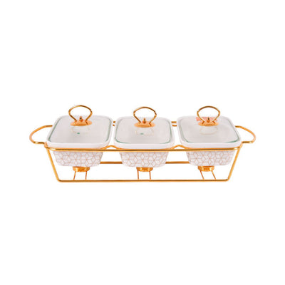 DONGA SET 3PC RECTANGULAR MORE & MORE CX2532-3A WHITE