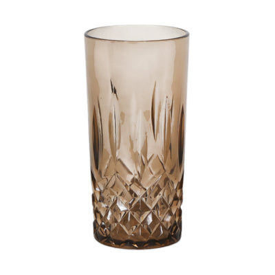 GLASS ACRYLIC DIAMOND CUT AC103-08 BROWN (Pack 6)