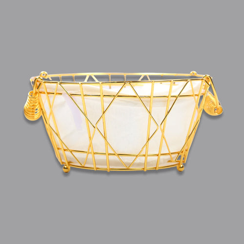 BREAD BASKET ROUND GOLDEN IR S011