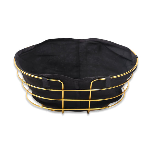 BREAD BASKET OVAL GOLDEN IR S018X