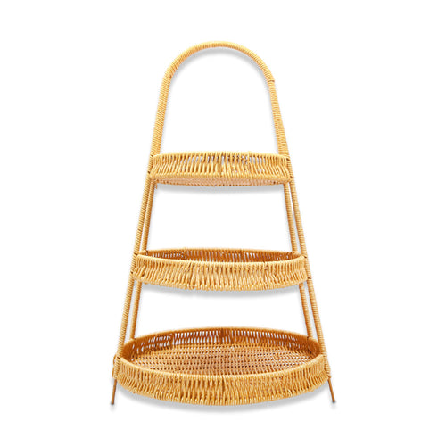 FRUIT BASKET 3TIRE WOODEN IR 35990-4