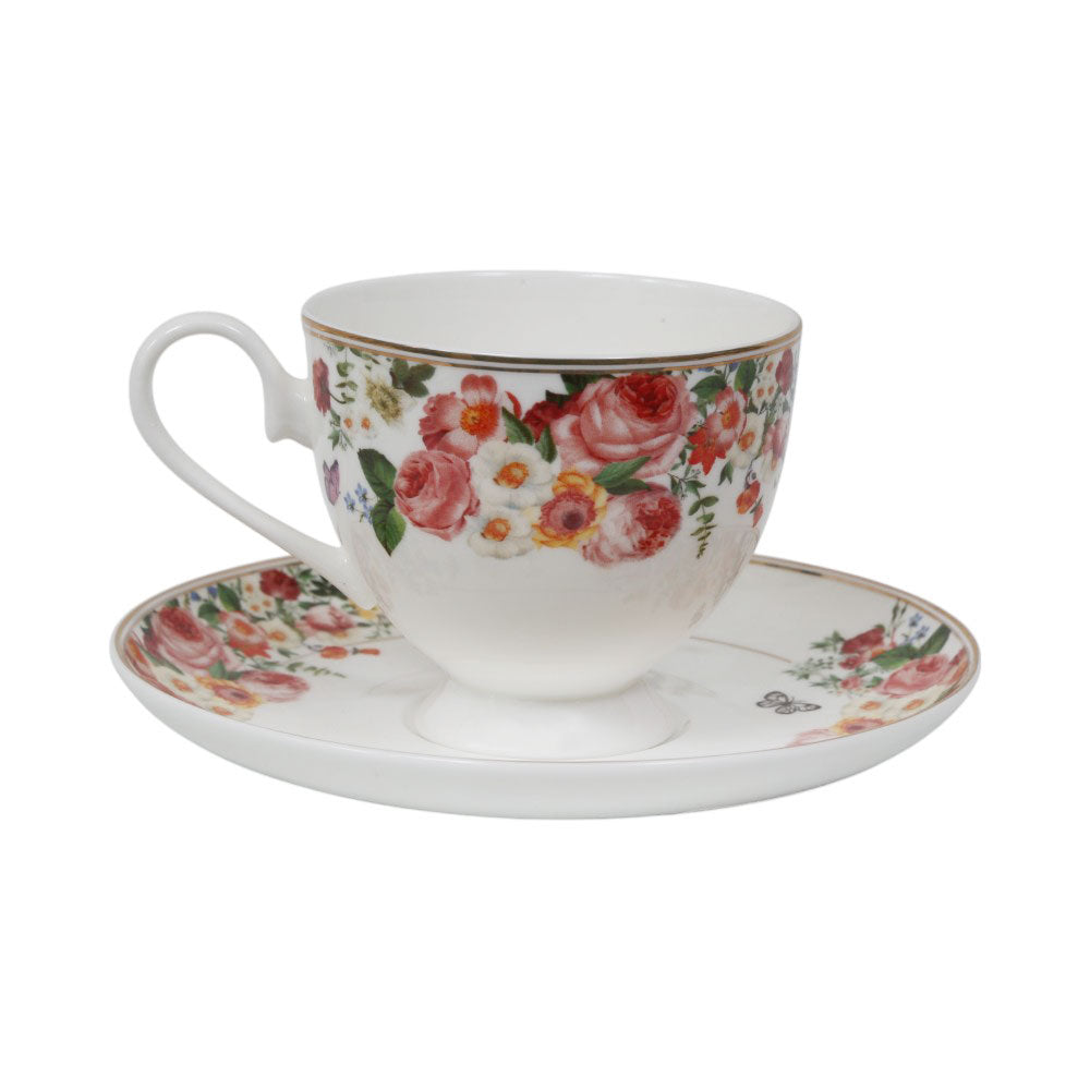 CUP & SAUCER BONE CHINA JOHN ADAMS C4 FT (Pack of 6)