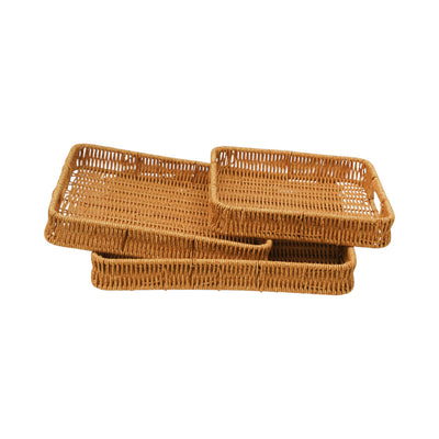 TRAY SET 3PC CANE SQUARE IR 1365-8