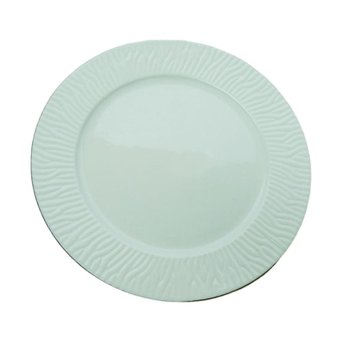 PLATE DINNER WHITE PORCELAIN CIRCLE EMBOSSED 9.5INCH IR