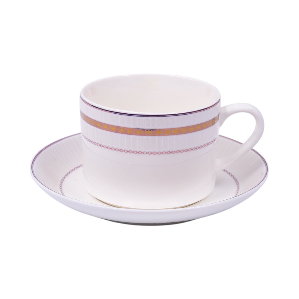 CUP & SAUCER BONE CHINA MORE & MORE ZS001 AW (Pack of 6)