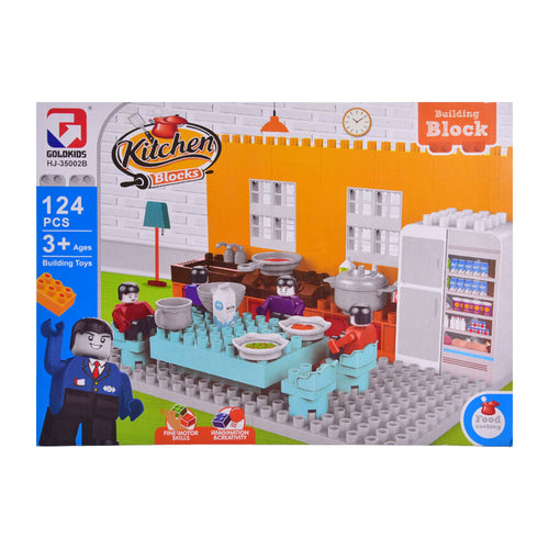 HJ-35002B GOLDKIDS KITCHEN BLOCKS ET 124PC IR