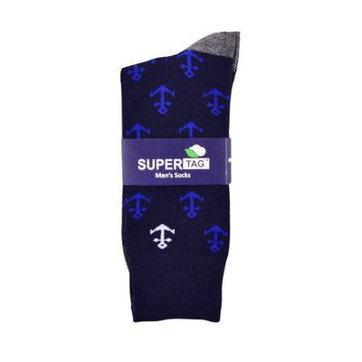 SUPER TAG SOCKS CRW ANCHOR BLUE 1PC HZ