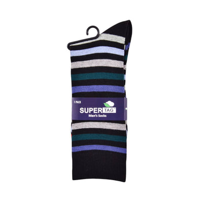 SUPER TAG SOCKS CRW STRIPE MULTI 1PC HZ