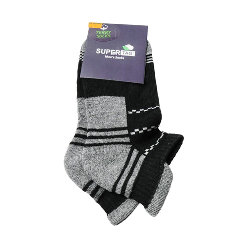 SUPER TAG SOCKS ANKLE TERRY BLK/CHR P1 HZ