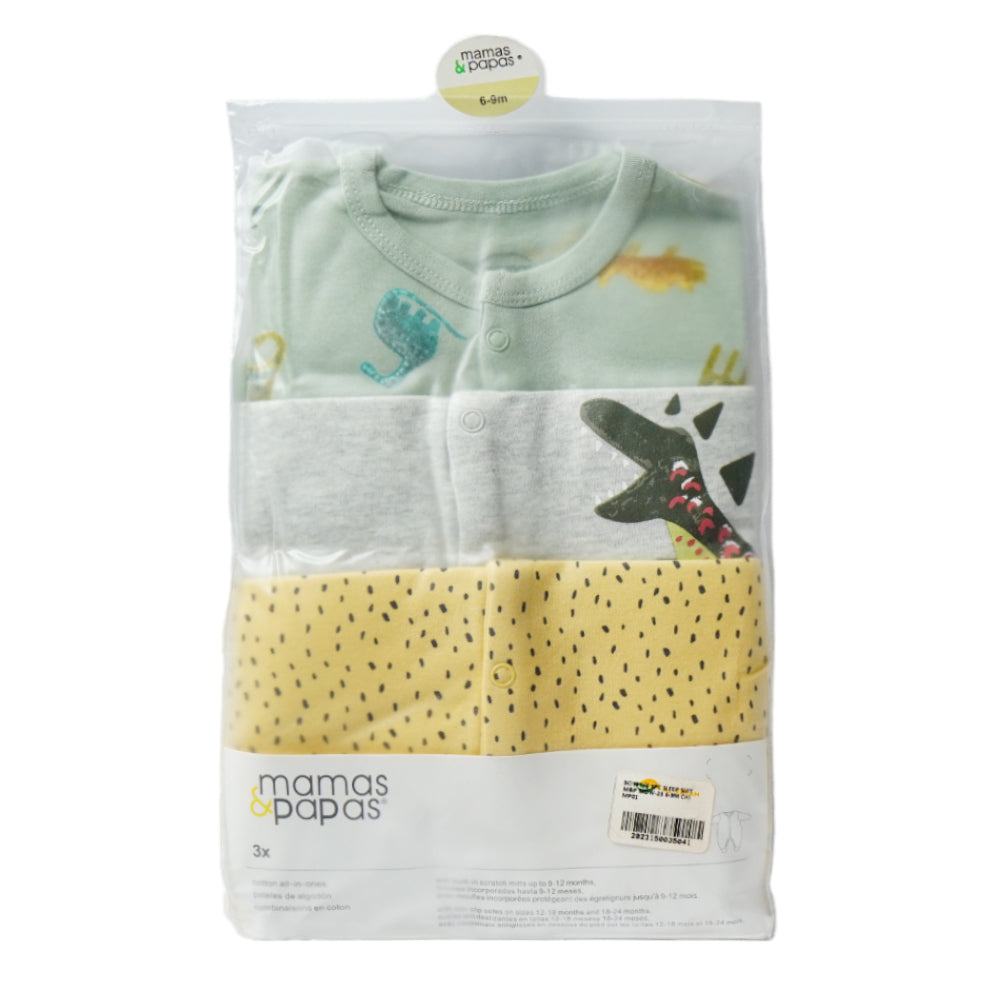 BOYS L/S 3PC SLEEP SUIT M&P MDW-23 6-9M CHI MP01